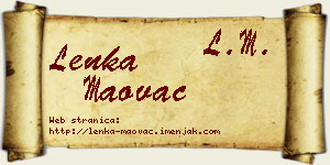 Lenka Maovac vizit kartica